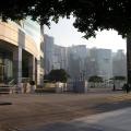 Outside HKCEC:<BR />Reunification monument on right