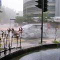 Heavy Rain:<BR />Got caught out in a very heavy shower. Sheltered here waiting for it to pass for about 40 minutes before giving up and getting a taxi. The temperature displayed on a nearby sign dropped about 5 degrees during this time.
